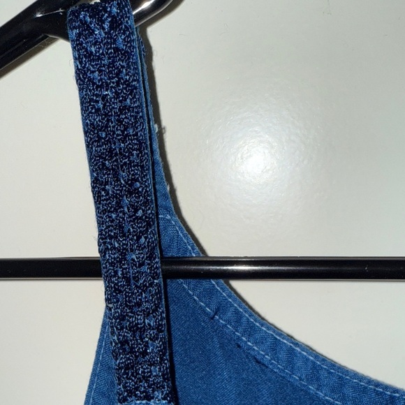 Vintage Navy and White Embroidered Tank Top - Picture 5 of 7